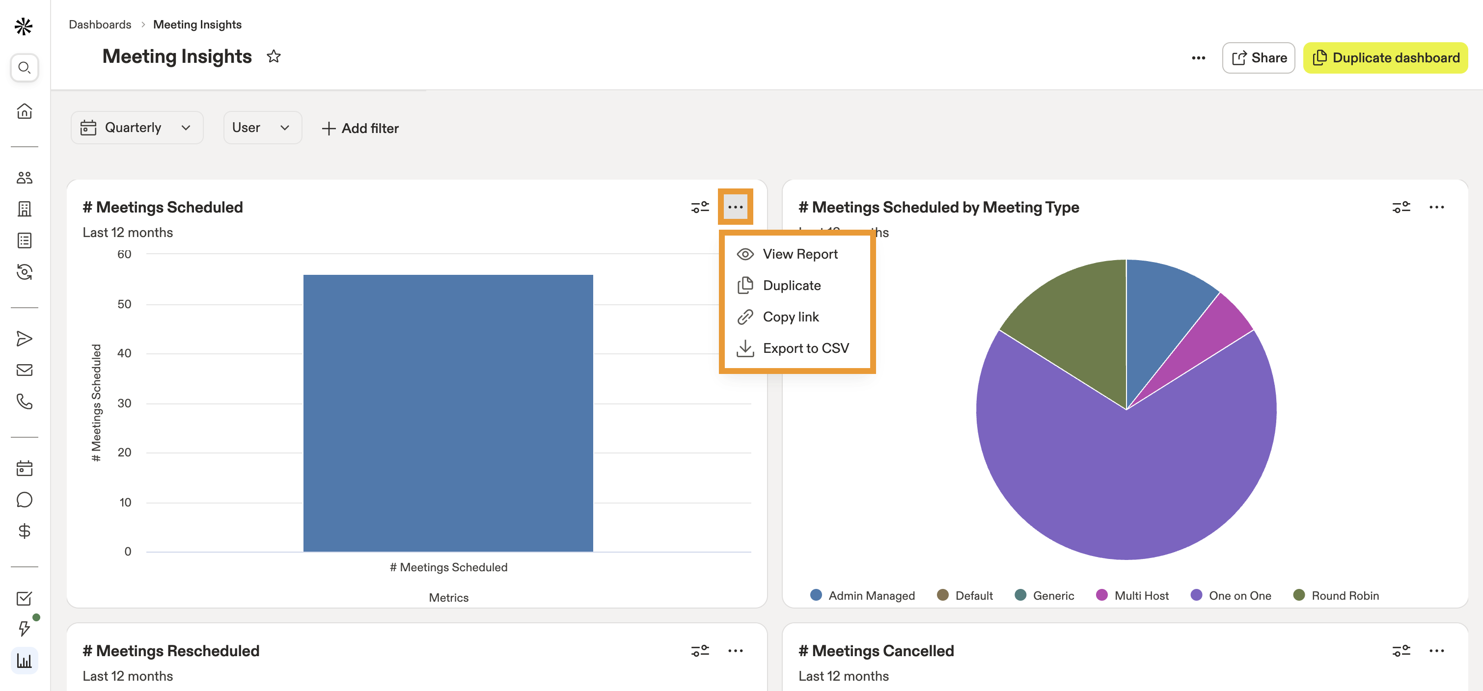 Apollo Meeting Insights: Tracking Scheduled, Rescheduled, and Cancelled Meetings